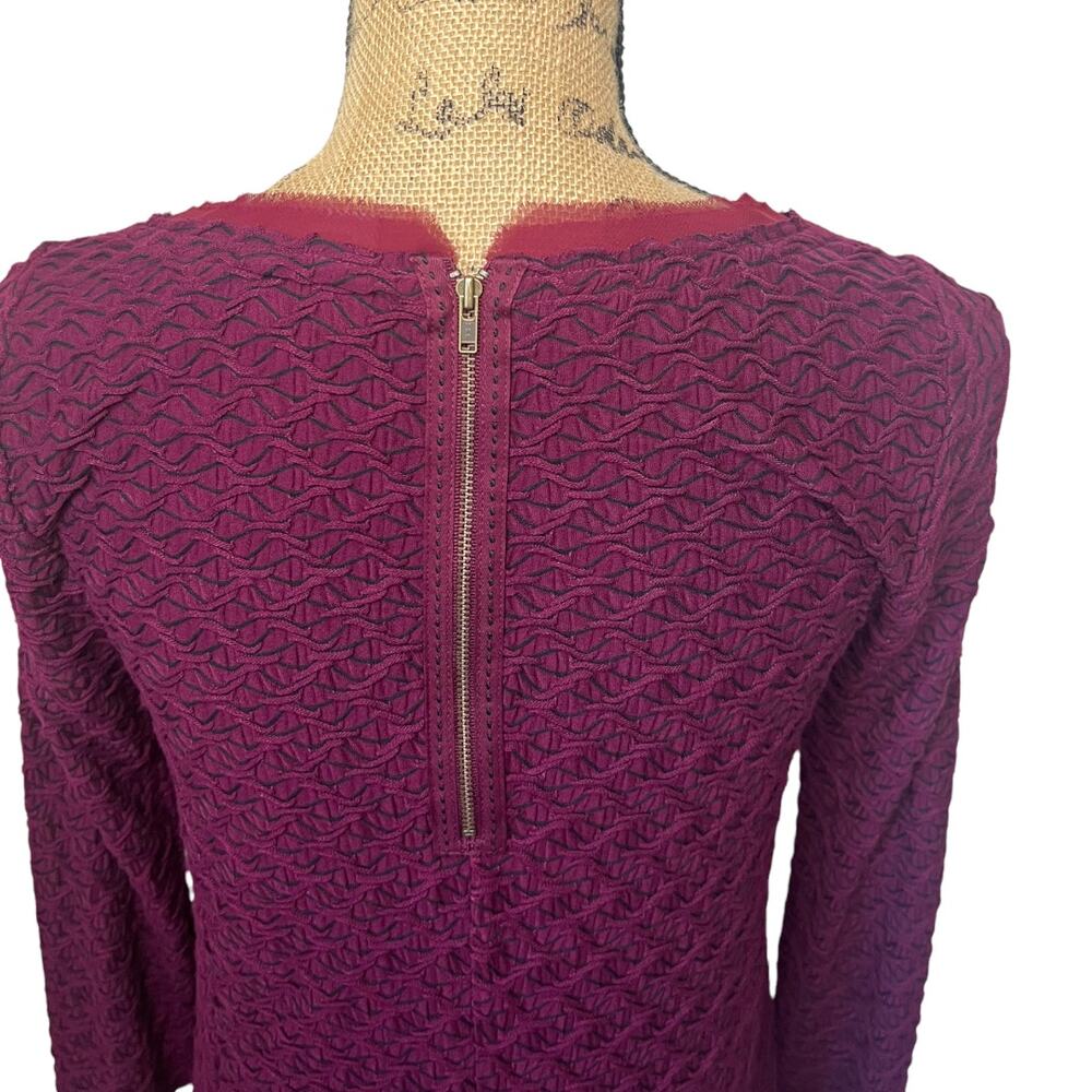 Anthro Postage Stamp Maroon Top Medium - Picture 4 of 7
